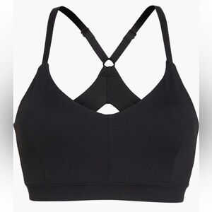Zella Black Light-Support V-Neck Sports Bra